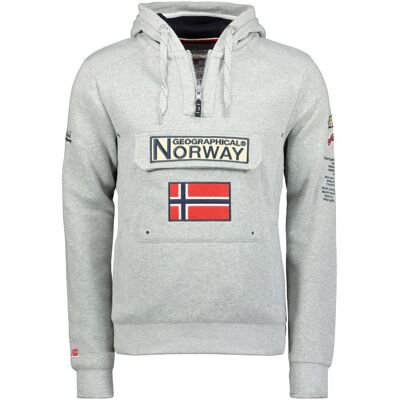Geographical Norway 3/4 sweatshirt Gymclass 100 M WU4184H/GN B-Grey pánské xxl Geographical Norway 3/4 sweatshirt Gymclass 100 M WU4184H/GN B-Grey pánské xxl