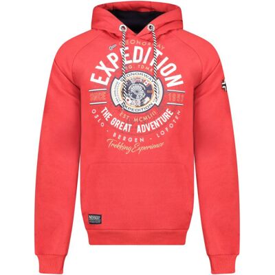 Geographical Norway Geografické Norsko Galdemar DB 100 M WZ3020H/GN-Red Mikina s Geographical Norway Geografické Norsko Galdemar DB 100 M WZ3020H/GN-Red Mikina s