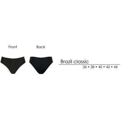 Dámské plavkové kalhotky brazil HIPSTER-19 černé - Self černá 40 Dámské plavkové kalhotky brazil HIPSTER-19 černé - Self černá 40