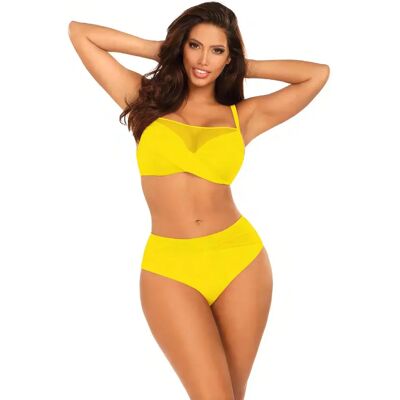 Dámské dvoudílné plavky Fashion 16 S1002N2-21 žluté - Self 40B Dámské dvoudílné plavky Fashion 16 S1002N2-21 žluté - Self 40B