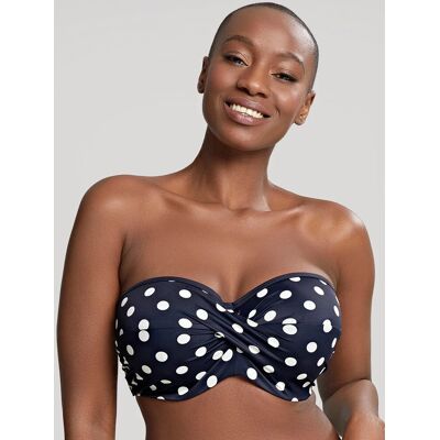 Dámský vrchní díl plavek Anya Riva Spot Bandeau navy/vanilla SW1453 - Panache 70E Dámský vrchní díl plavek Anya Riva Spot Bandeau navy/vanilla SW1453 - Panache 70E