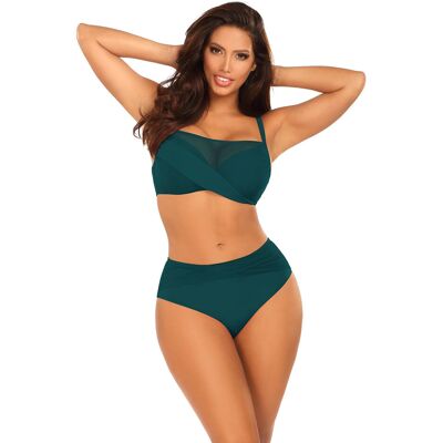 Dámské dvoudílné plavky Fashion 32 S1002N3-7c zelené - SELF 38B Dámské dvoudílné plavky Fashion 32 S1002N3-7c zelené - SELF 38B