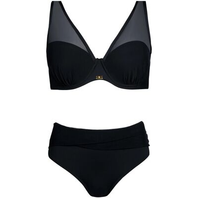 Dámský dvoudílné plavky Fashion 38 S730V38 Černá - Self černá 46D Dámský dvoudílné plavky Fashion 38 S730V38 Černá - Self černá 46D