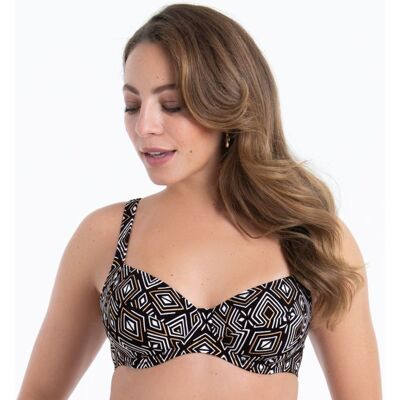 Dámská plavková podprsenka Sibel Top Bikini - horní díl 8447-1 černo/zlatá - Anita Classix 75C Dámská plavková podprsenka Sibel Top Bikini - horní díl 8447-1 černo/zlatá - Anita Classix 75C