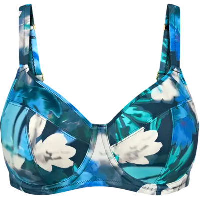 Dámská plavková podprsenka Summer Fleur W 02 - Triumph tmavá kombinace tyrkysové (M025) 040C Dámská plavková podprsenka Summer Fleur W 02 - Triumph tmavá kombinace tyrkysové (M025) 040C