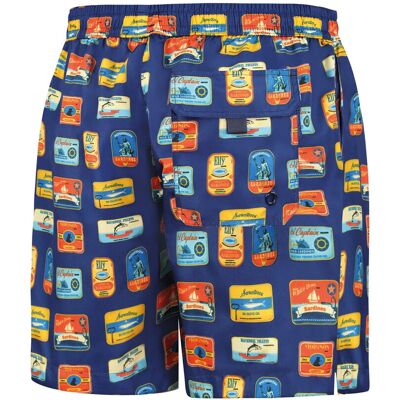Pánské plavkové kraťasy Happy Shorts long SM29-48 Tmavě modrá mix - Self tmavě modrá - vzor 3XL Pánské plavkové kraťasy Happy Shorts long SM29-48 Tmavě modrá mix - Self tmavě modrá - vzor 3XL