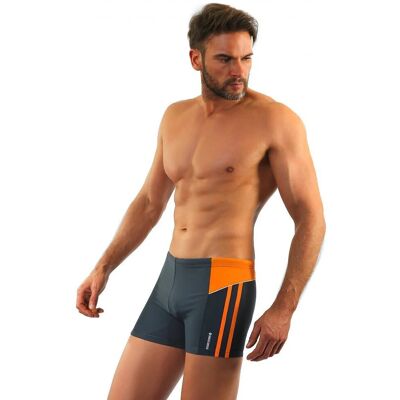 Plavecké boxerky 384 šedo-oranžové - Sesto Senso M Plavecké boxerky 384 šedo-oranžové - Sesto Senso M