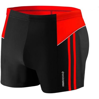 Plavecké boxerky 384 černo-červené - Sesto Senso XL Plavecké boxerky 384 černo-červené - Sesto Senso XL