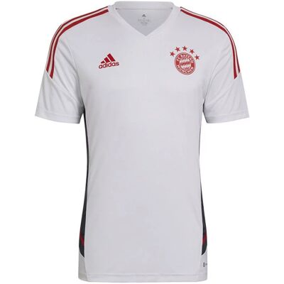 Pánské tréninkové tričko FC Bayern M HB0621 bílé - Adidas S Pánské tréninkové tričko FC Bayern M HB0621 bílé - Adidas S
