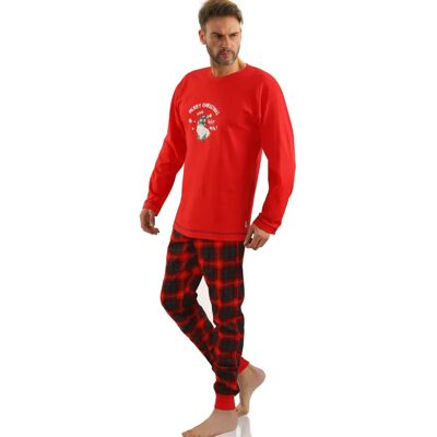 Sesto Senso Pánské pyžamo 2576 Červená 2XL Sesto Senso Pánské pyžamo 2576 Červená 2XL