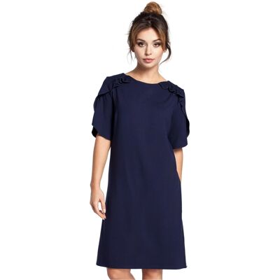 Dámské šaty B035 - BEwear černá XL Dámské šaty B035 - BEwear černá XL