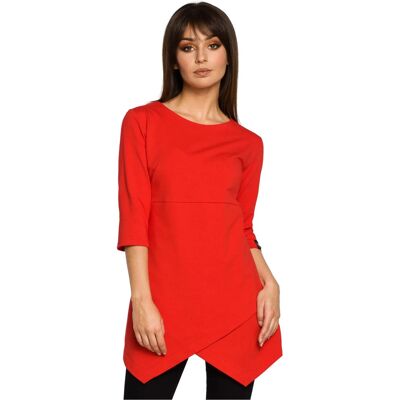 Dámská tunika B061 - BEwear červená M Dámská tunika B061 - BEwear červená M