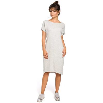 Denní šaty B050 ecru - BeWear L Denní šaty B050 ecru - BeWear L