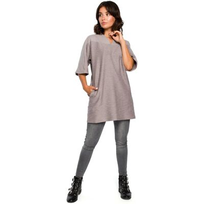Dámská tunika B093 - BEwear šedá S-36 Dámská tunika B093 - BEwear šedá S-36