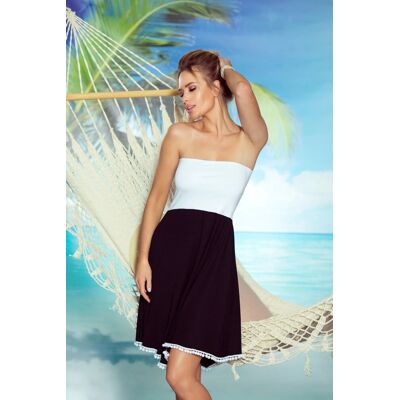 Plážová tunika Sandy - ELDAR S/M bílá/černá Plážová tunika Sandy - ELDAR S/M bílá/černá