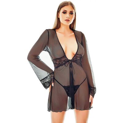Elegantní župan Maxine - Anais černá S/M Elegantní župan Maxine - Anais černá S/M