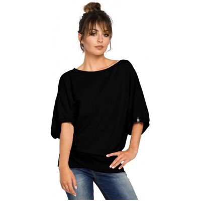 Dámský svetřík B048 - BeWear černá XXL/XXXL Dámský svetřík B048 - BeWear černá XXL/XXXL