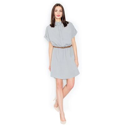 Dámské šaty M442 - Figl 36/S šedá Dámské šaty M442 - Figl 36/S šedá