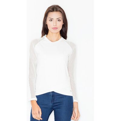Dámská halenka M467 smetanová - Figl 42/XL Dámská halenka M467 smetanová - Figl 42/XL