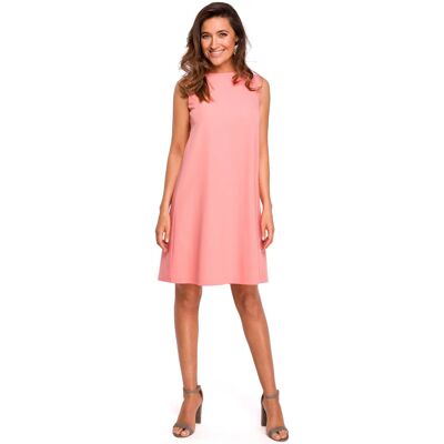 Dámské Stylove Šaty S157 Salmon Pink - Figl růžová M-38 Dámské Stylove Šaty S157 Salmon Pink - Figl růžová M-38