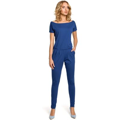 Dámský overal M065 Modrá jeans - MOE modrá jean S-36 Dámský overal M065 Modrá jeans - MOE modrá jean S-36