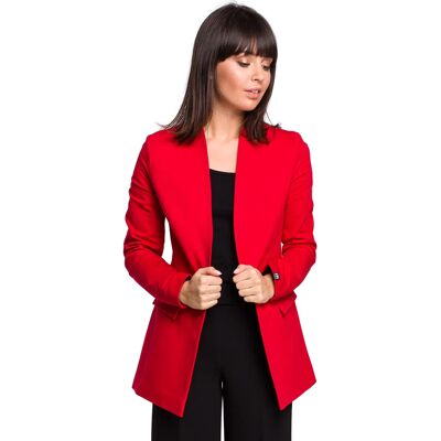 Dámské sako B103 Červená - BEwear červená 48/4XL Dámské sako B103 Červená - BEwear červená 48/4XL