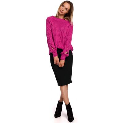 Dámský svetr M539 fuchsiový - Moe S/M Dámský svetr M539 fuchsiový - Moe S/M