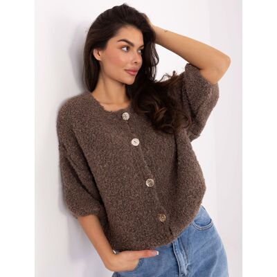 Dámský svetr IT SW 72987.00 Tmavě moka - FPrice mocca tmavá one size Dámský svetr IT SW 72987.00 Tmavě moka - FPrice mocca tmavá one size