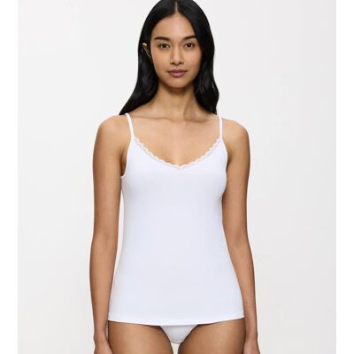 Dámské tílko Feel Of Cotton Spaghetti Top - WHITE - bílé 0003 - TRIUMPH WHITE 44 Dámské tílko Feel Of Cotton Spaghetti Top - WHITE - bílé 0003 - TRIUMPH WHITE 44