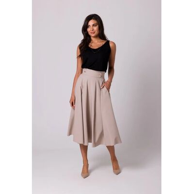 BeWear B265 Sukně s vysokým pasem - béžová EU L BeWear B265 Sukně s vysokým pasem - béžová EU L