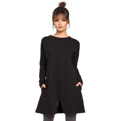 BeWear B042 Tunika s předním rozparkem - černá EU 2XL/3XL BeWear B042 Tunika s předním rozparkem - černá EU 2XL/3XL