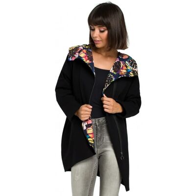 BeWear B091 Mikina na zip Oversized - černá EU 2XL/3XL BeWear B091 Mikina na zip Oversized - černá EU 2XL/3XL