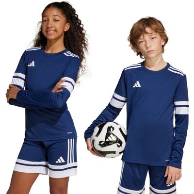 Adidas Squadra 25 dětské tričko s dlouhým rukávem tmavě modré JJ0049 116 cm Adidas Squadra 25 dětské tričko s dlouhým rukávem tmavě modré JJ0049 116 cm