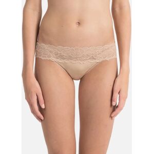 Dámské tanga QF1199E-GXB meruňková - Calvin Klein tělová XS Dámské tanga QF1199E-GXB meruňková - Calvin Klein tělová XS