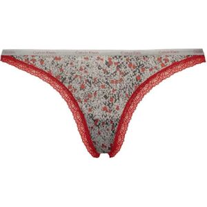 Kalhotky D3447E-DTZ šedočervená - Calvin Klein šedo-červená XS Kalhotky D3447E-DTZ šedočervená - Calvin Klein šedo-červená XS