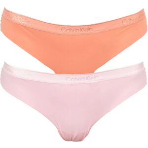 Tanga 2pcs QD3695E-CDJ oranžovorůžová - Calvin Klein XS oranžová a růžová Tanga 2pcs QD3695E-CDJ oranžovorůžová - Calvin Klein XS oranžová a růžová