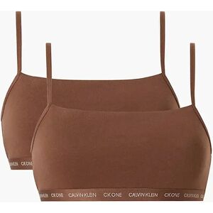 Dámská bralettka 2 pack 000QF6040E - W5K - Hnědá - Calvin Klein hnědá M Dámská bralettka 2 pack 000QF6040E - W5K - Hnědá - Calvin Klein hnědá M