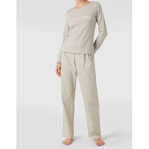 Dámské pyžamo QS6350E 1T6 - béžová - Calvin Klein XL Béžová Dámské pyžamo QS6350E 1T6 - béžová - Calvin Klein XL Béžová