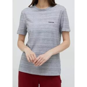 Dámské pyžamové triko QS6890E 5FQ šedobílá - Calvin Klein šedobílá L Dámské pyžamové triko QS6890E 5FQ šedobílá - Calvin Klein šedobílá L