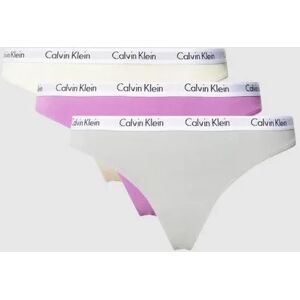 Dámské tanga 3pcs QD3587E CFU Vícebarevná - Calvin Klein Mix barev XS Dámské tanga 3pcs QD3587E CFU Vícebarevná - Calvin Klein Mix barev XS