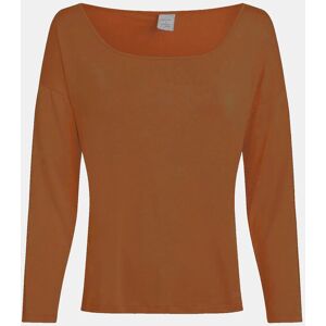 Dámský pyžamový top L/S CURVE NECK 000QS7006E GCU karamelová - Calvin Klein M Dámský pyžamový top L/S CURVE NECK 000QS7006E GCU karamelová - Calvin Klein M