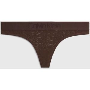 Dámská tanga 000QF7287E BKC tm. hnědé - Calvin Klein M Dámská tanga 000QF7287E BKC tm. hnědé - Calvin Klein M