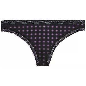 Dámská tanga 000QD3763E FTU černé se vzorem - Calvin Klein L Dámská tanga 000QD3763E FTU černé se vzorem - Calvin Klein L