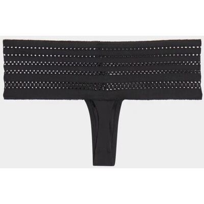 Dámská tanga Cotton Wide thong DK5025 - DKNY bílá M Dámská tanga Cotton Wide thong DK5025 - DKNY bílá M