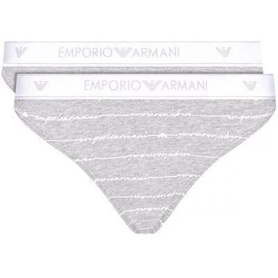 Giorgio Armani Dámské kalhotky 163334 1P219 04148 šedá - 2 pack - Emporio Armani šedá L Giorgio Armani Dámské kalhotky 163334 1P219 04148 šedá - 2 pack - Emporio Armani šedá L