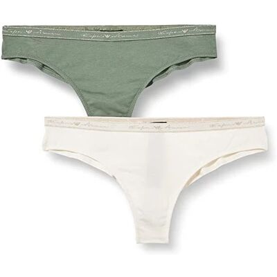 Giorgio Armani Dámské brazilské kalhotky 2 pack 163337 1A223 - 75910 - zelená/bílá - Emporio Armani XS zeleno-bílá Giorgio Armani Dámské brazilské kalhotky 2 pack 163337 1A223 - 75910 - zelená/bílá - Emporio Armani XS zeleno-bílá