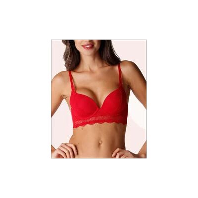 Dámská krajková vyztužená podprsenka W0B2P PADDED TRIANGLE BRA - WONDERBRA červená 75C Dámská krajková vyztužená podprsenka W0B2P PADDED TRIANGLE BRA - WONDERBRA červená 75C