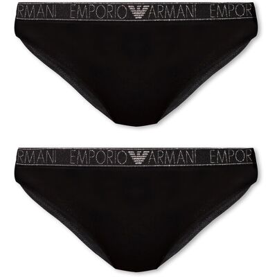 Giorgio Armani Dámské kalhotky 2PACK 163334 3F223 00020 černé - Emporio Armani M Giorgio Armani Dámské kalhotky 2PACK 163334 3F223 00020 černé - Emporio Armani M