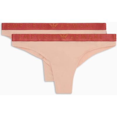 Giorgio Armani Dámská tanga 2PACK 163333 3F235 03050 nude - Emporio Armani M Giorgio Armani Dámská tanga 2PACK 163333 3F235 03050 nude - Emporio Armani M