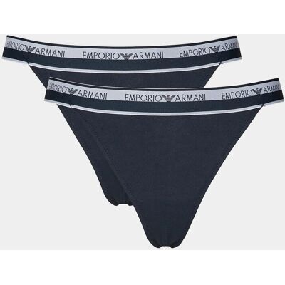 Giorgio Armani Dámská tanga 2Pack 164522 4R227 00135 tm. modrá - Emporio Armani M Giorgio Armani Dámská tanga 2Pack 164522 4R227 00135 tm. modrá - Emporio Armani M